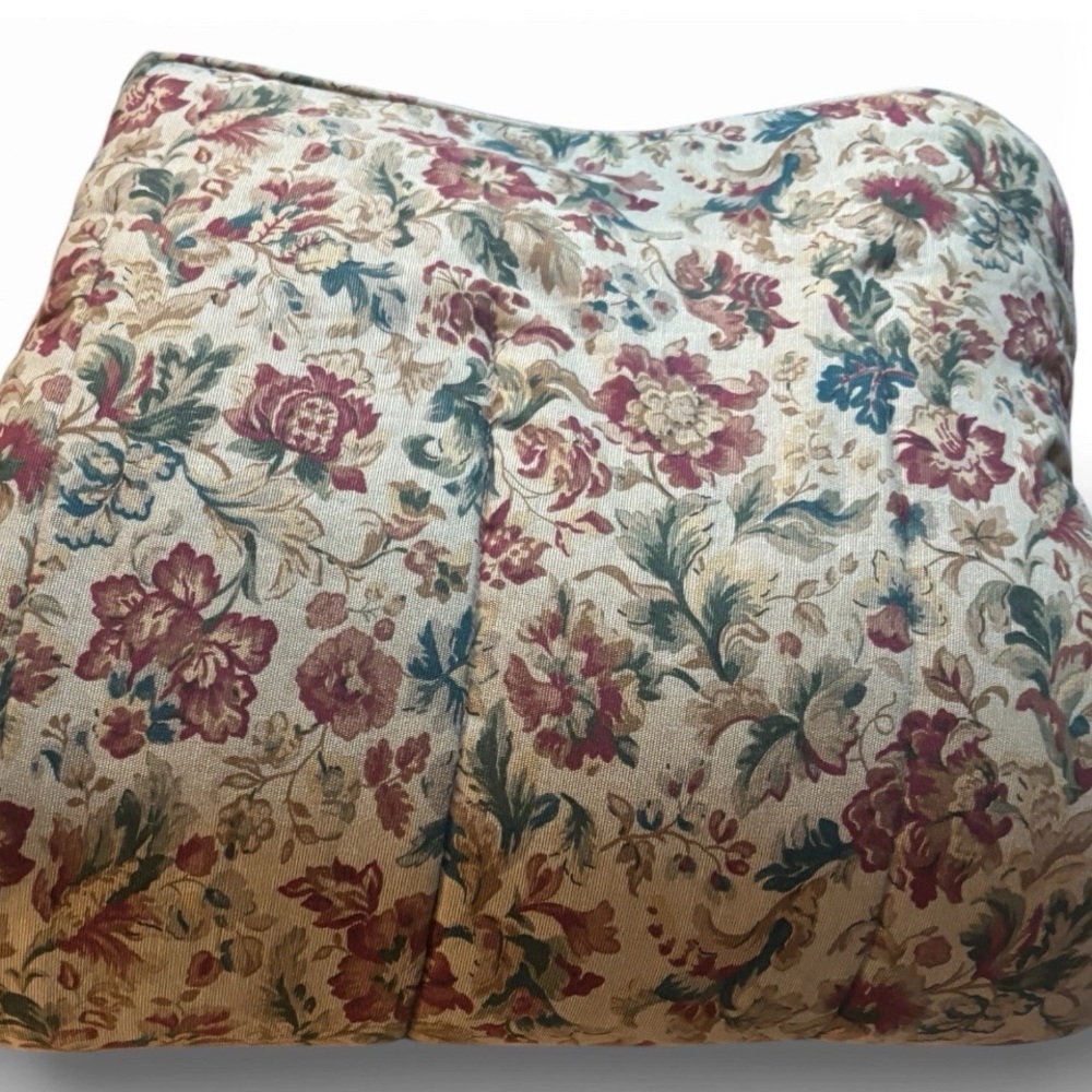 RALPH Lauren Highgate Woods FULL QUEEN COMFORTER Vtg FLORAL Neutral Rare